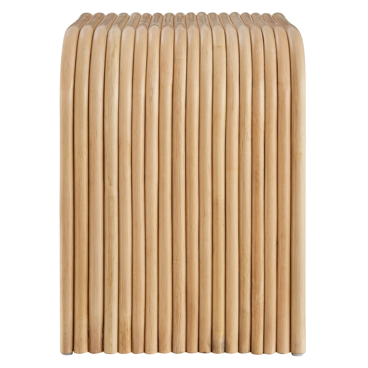 Eve Curved Natural Rattan Side Table by Modway