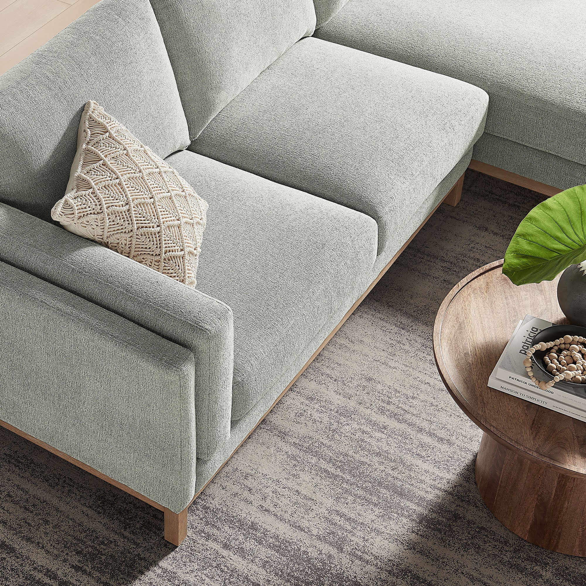 Roscoe Right-Facing Fabric Sectional Sofa with Chaise by Modway