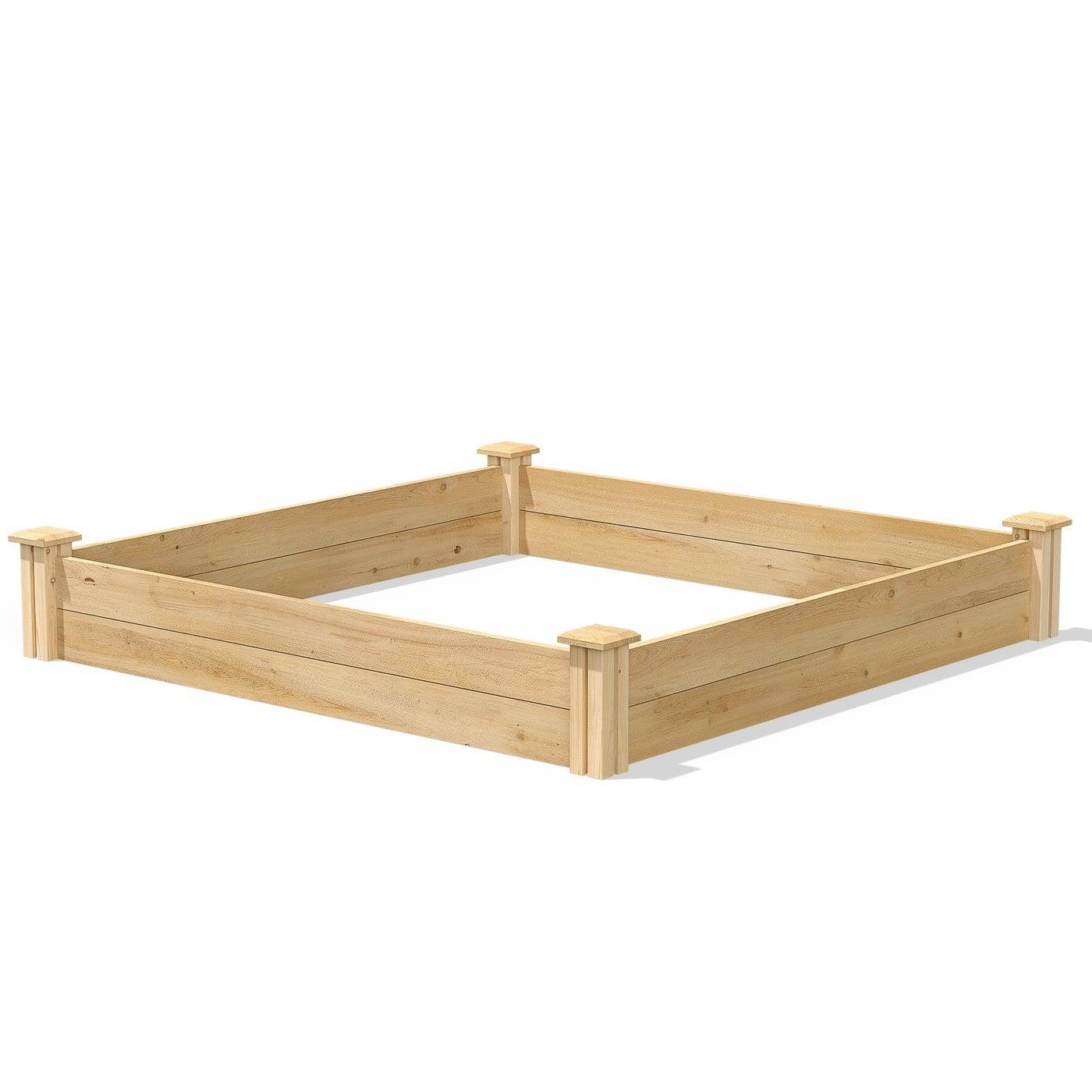4 ft x 4 ft Pine Wood Raised Garden Bed - Made in USA - PRHOMZ