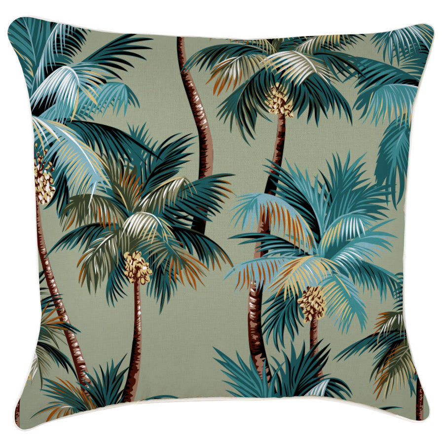 Cushion Cover-With Piping-Palm Trees Sage-60cm x 60cm-0