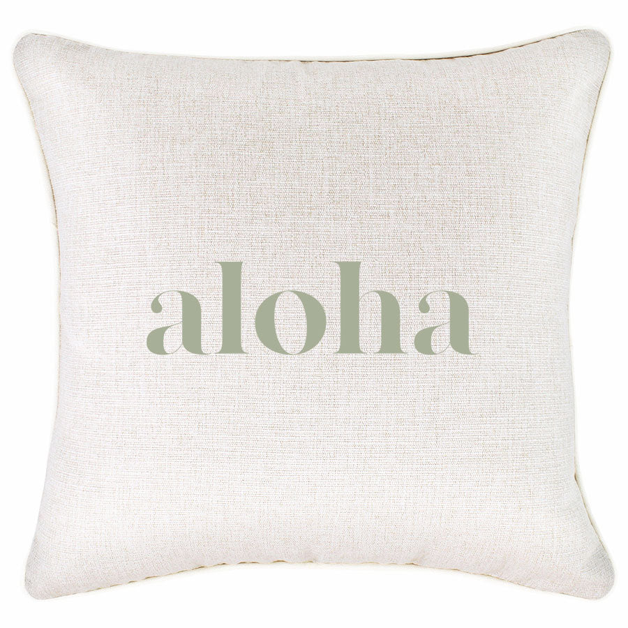 Cushion Cover-With Piping-Aloha Sage-45cm x 45cm-0
