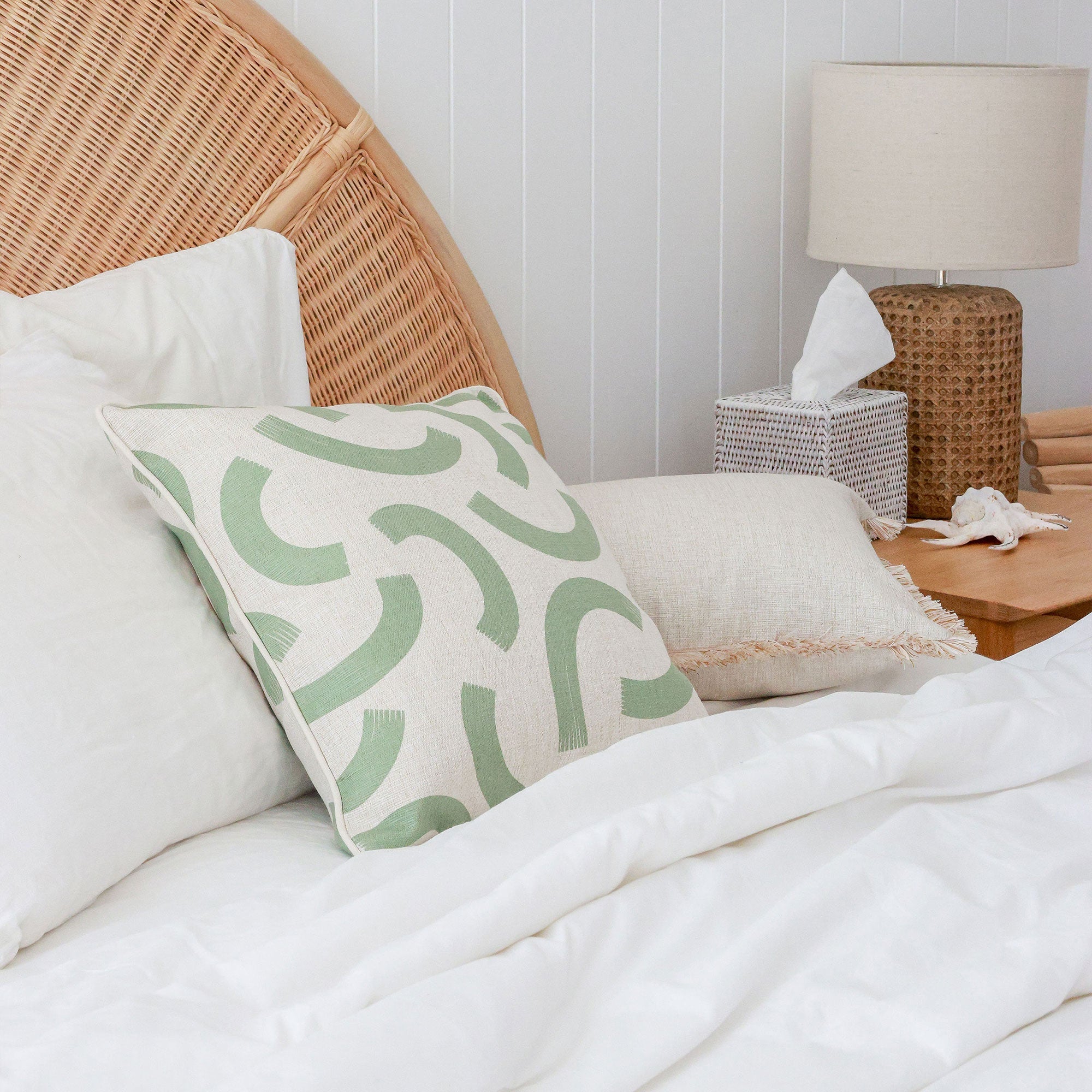 Cushion Cover-With Piping-Muse Sage-45cm x 45cm-3