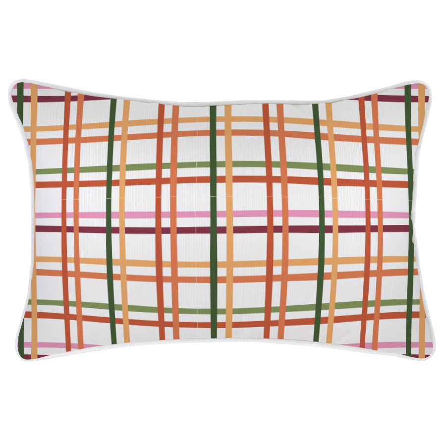 Cushion Cover-With Piping-Colour Mesh White-35cm x 50cm-0