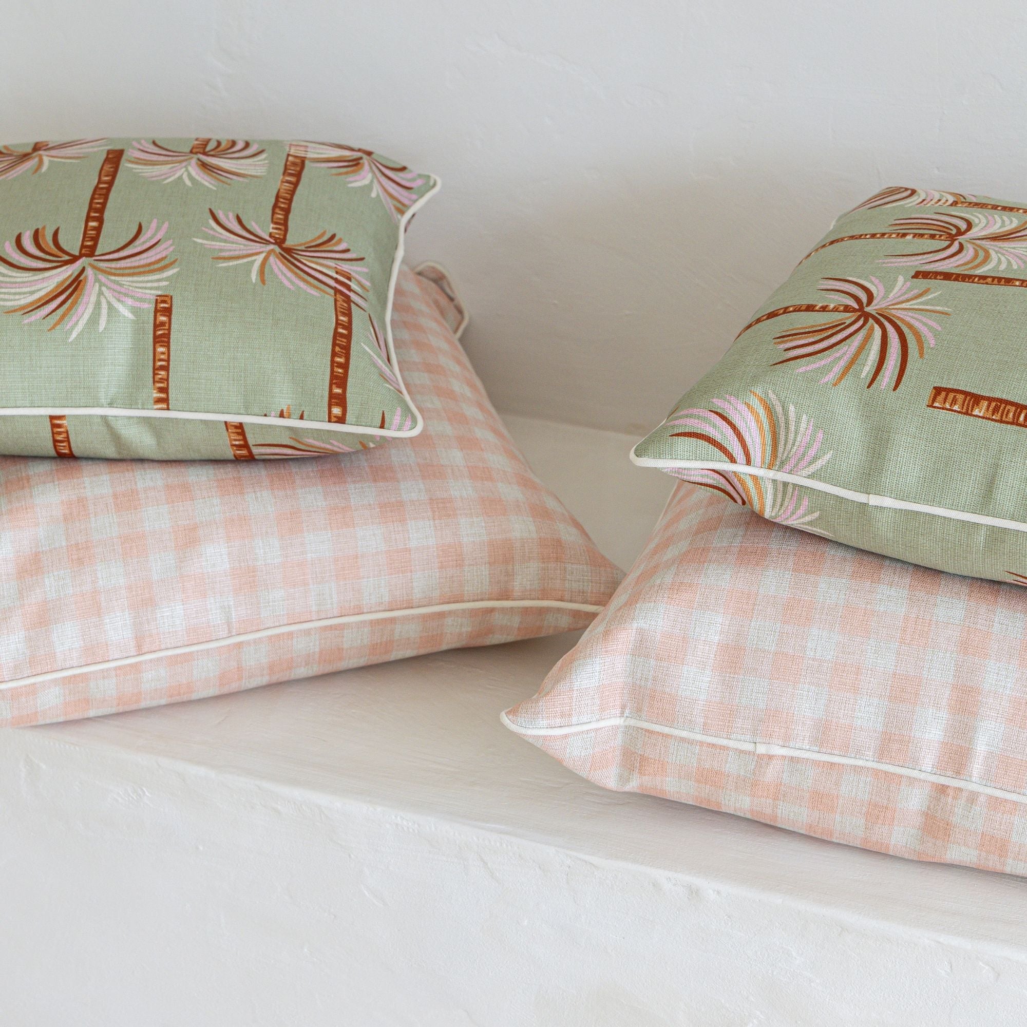 Cushion Cover-With Piping-Oasis Sage-45cm x 45cm-2