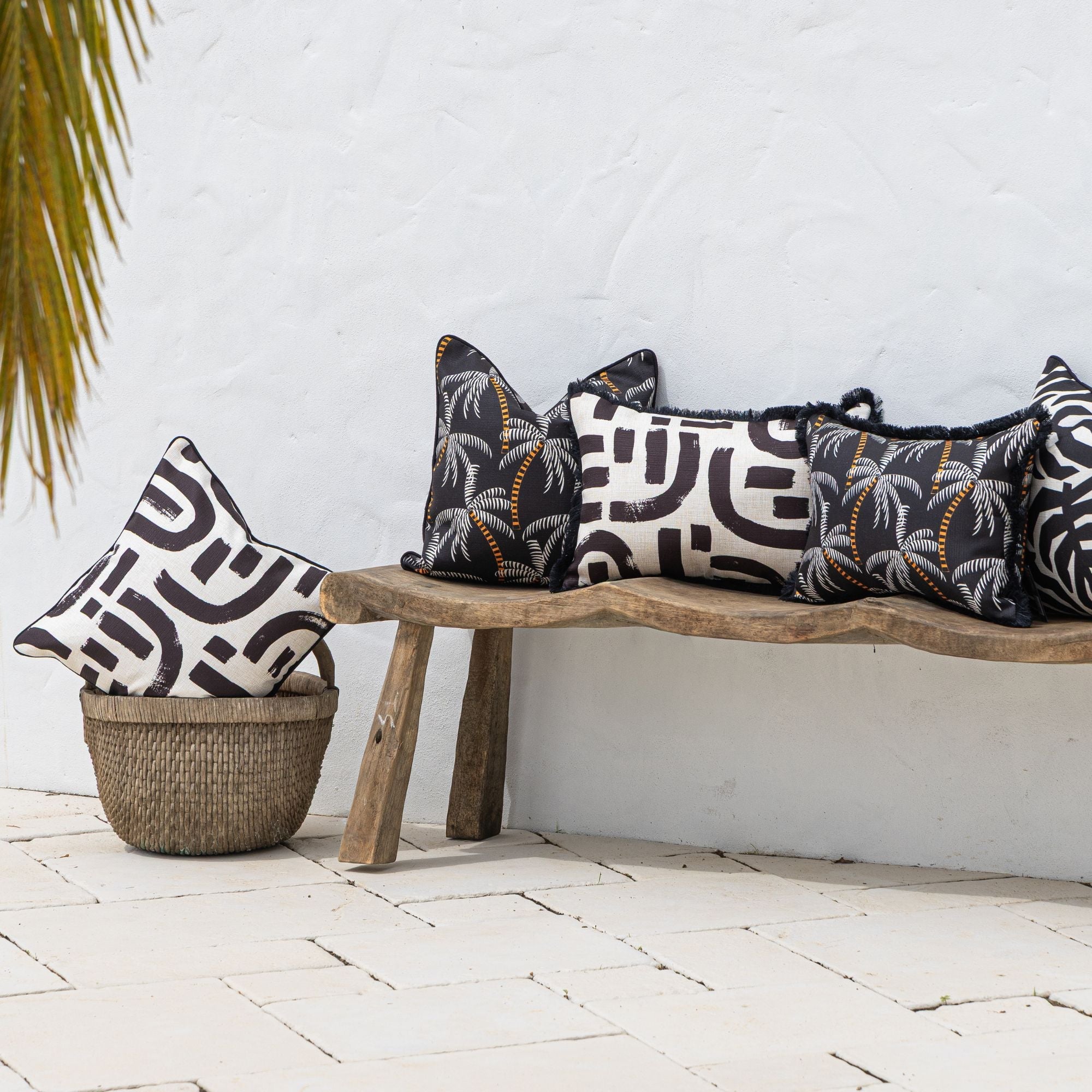 Cushion Cover-With Black Piping-Tavarua-45cm x 45cm-3