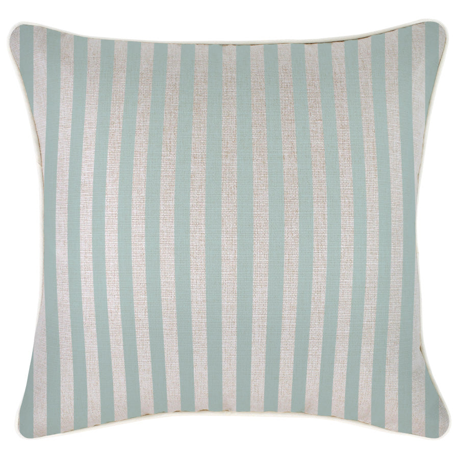 Cushion Cover-With Piping-Candy Stripe Seafoam-45cm x 45cm-0
