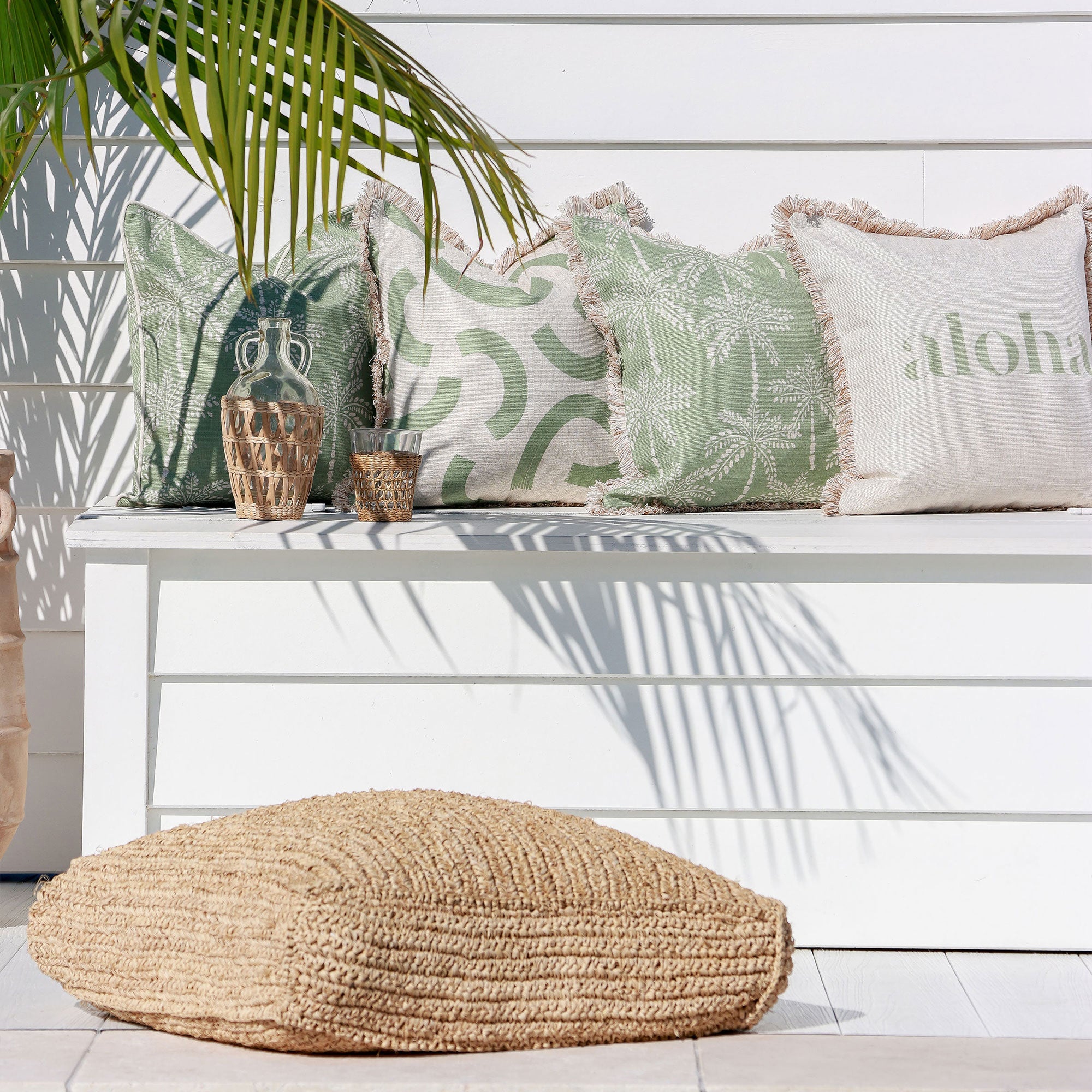 Cushion Cover-Coastal Fringe-Aloha Sage-45cm x 45cm-2