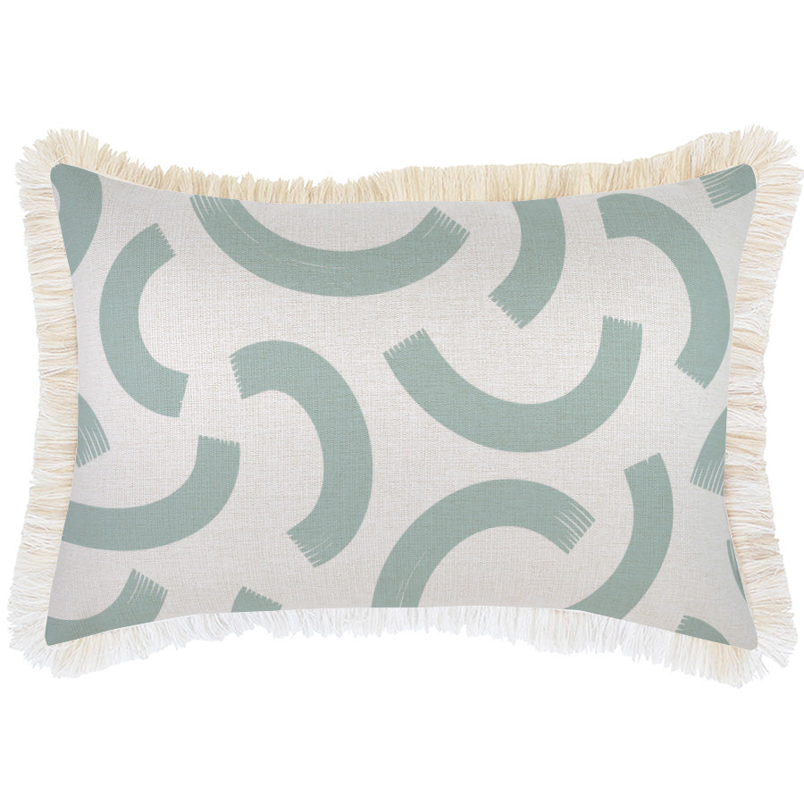 Cushion Cover-Coastal Fringe-Muse Seafoam-35cm x 50cm-0
