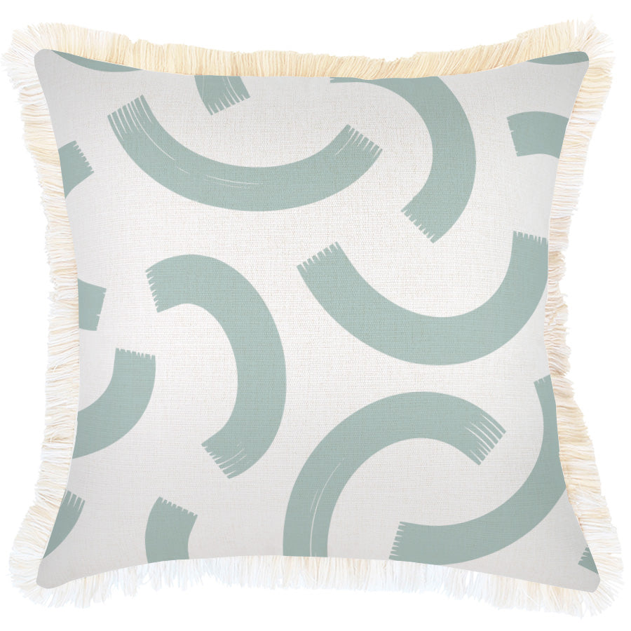 Cushion Cover-Coastal Fringe-Muse Seafoam-45cm x 45cm-0