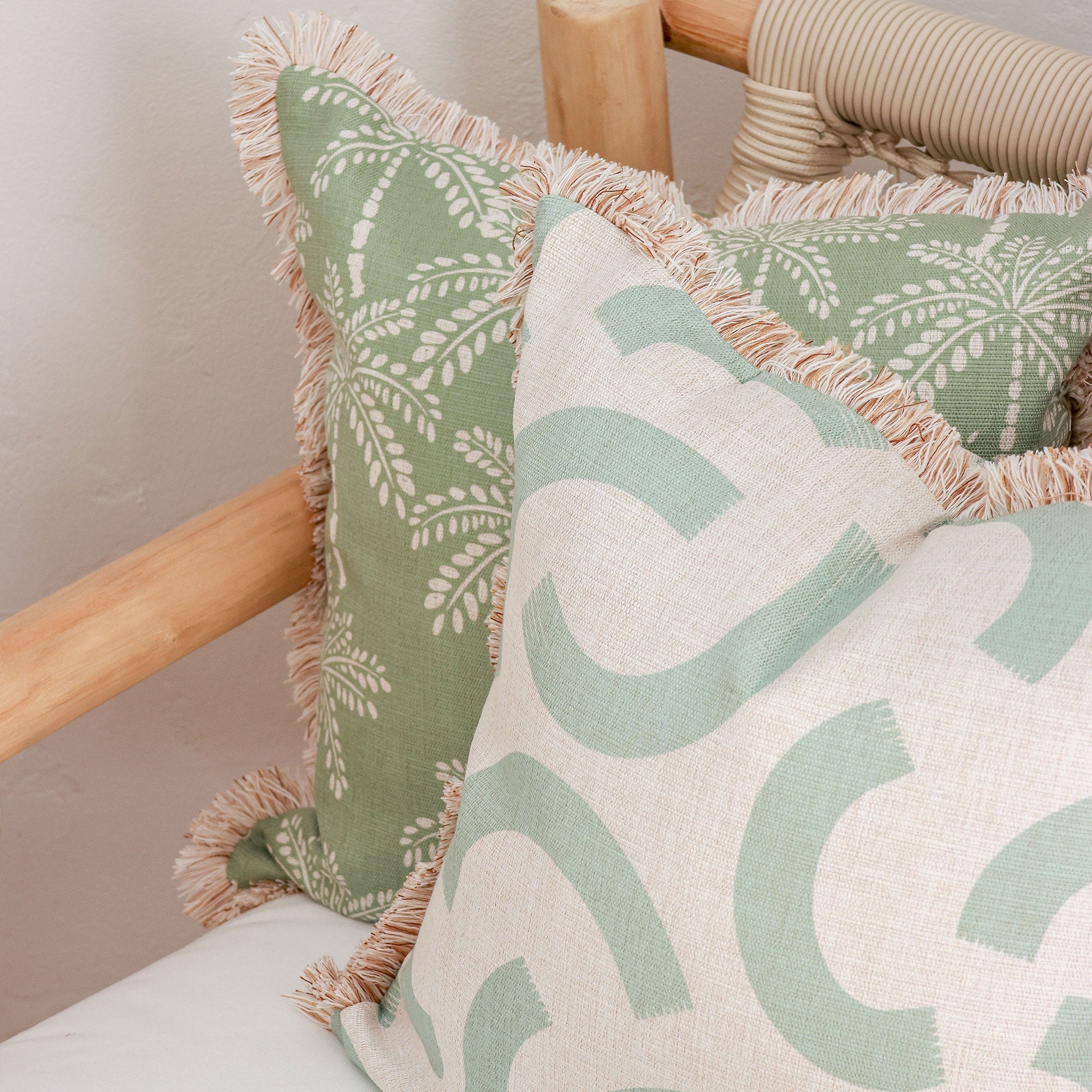 Cushion Cover-Coastal Fringe-Muse Seafoam-60cm x 60cm-1