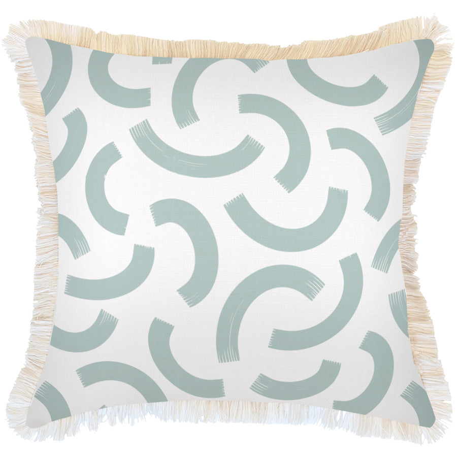 Cushion Cover-Coastal Fringe-Muse Seafoam-60cm x 60cm-0