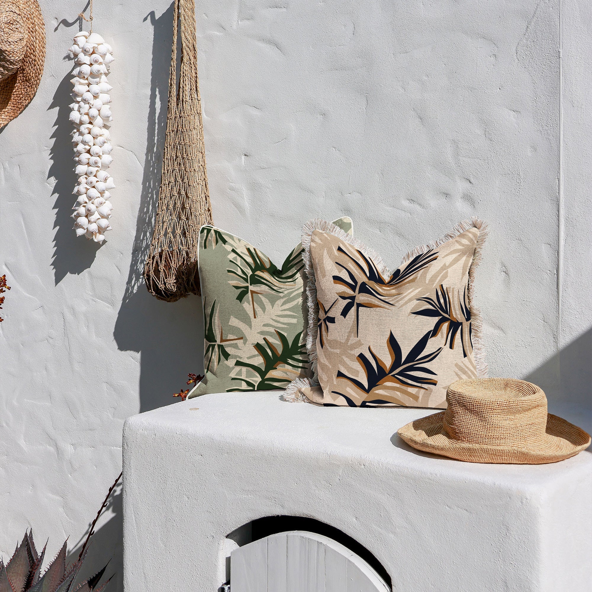 Cushion Cover-Coastal Fringe-Alfresco Sage-45cm x 45cm-2