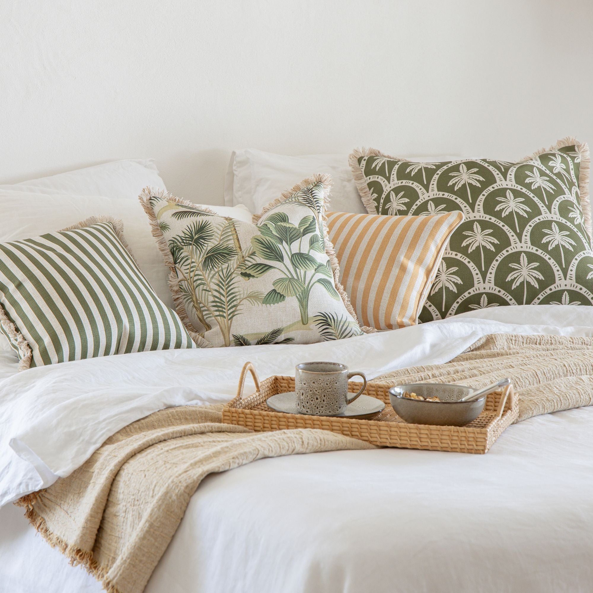 Cushion Cover-Coastal Fringe-Corfu Euclayptus-60cm x 60cm-3