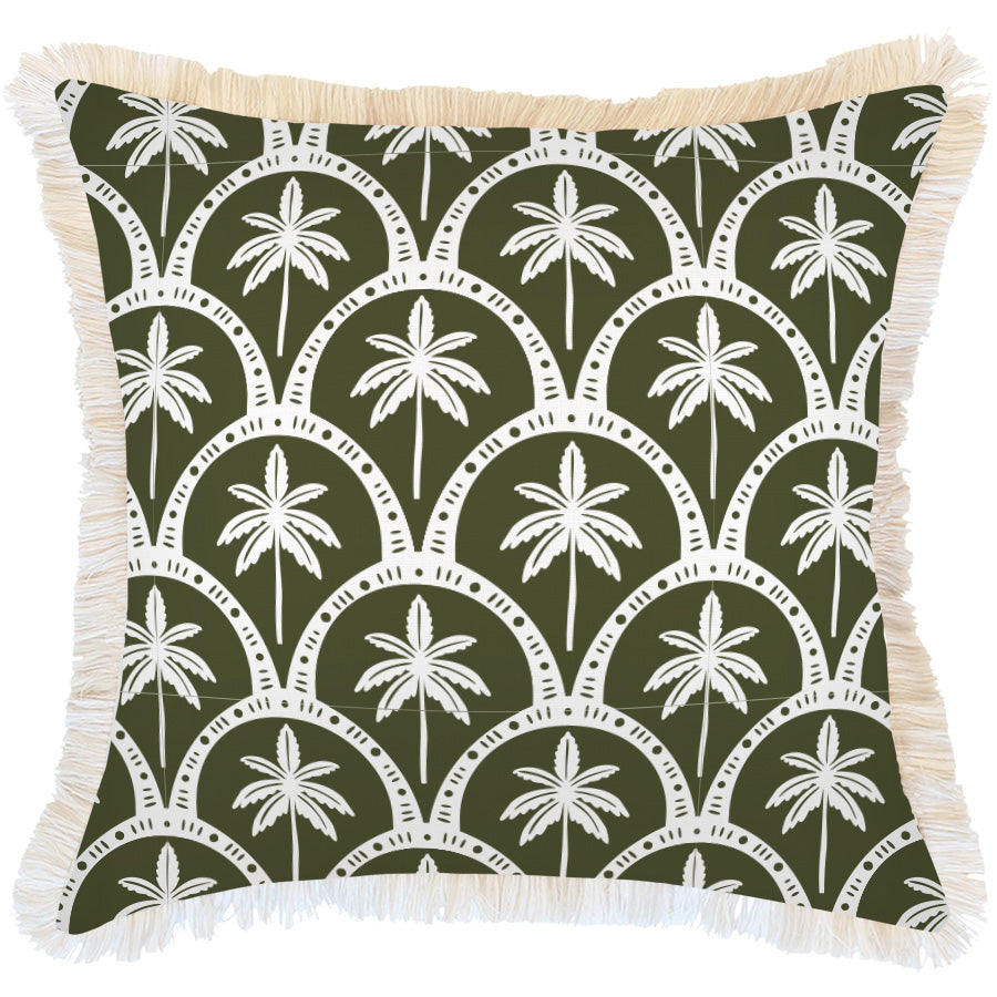 Cushion Cover-Coastal Fringe-Corfu Euclayptus-60cm x 60cm-0