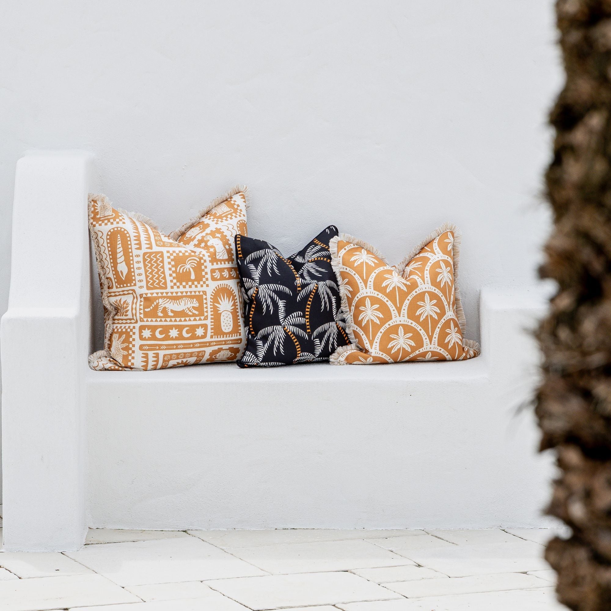 Cushion Cover-Coastal Fringe-Corfu Rust-45cm x 45cm-4