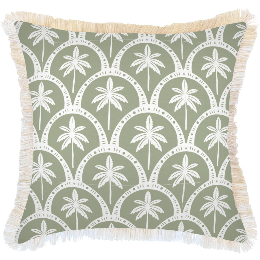 Cushion Cover-Coastal Fringe-Corfu Sage-60cm x 60cm-0