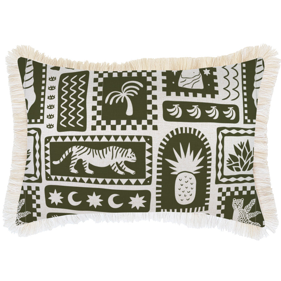 Cushion Cover-Coastal Fringe-Naxos Eucalyptus-35cm x 50cm-0