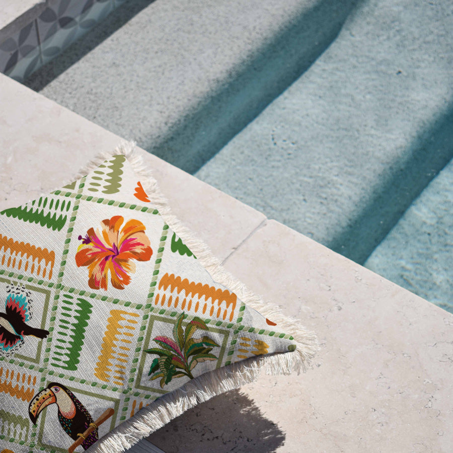 Cushion Cover-Coastal Fringe-Sanctuary-60cm x 60cm-1