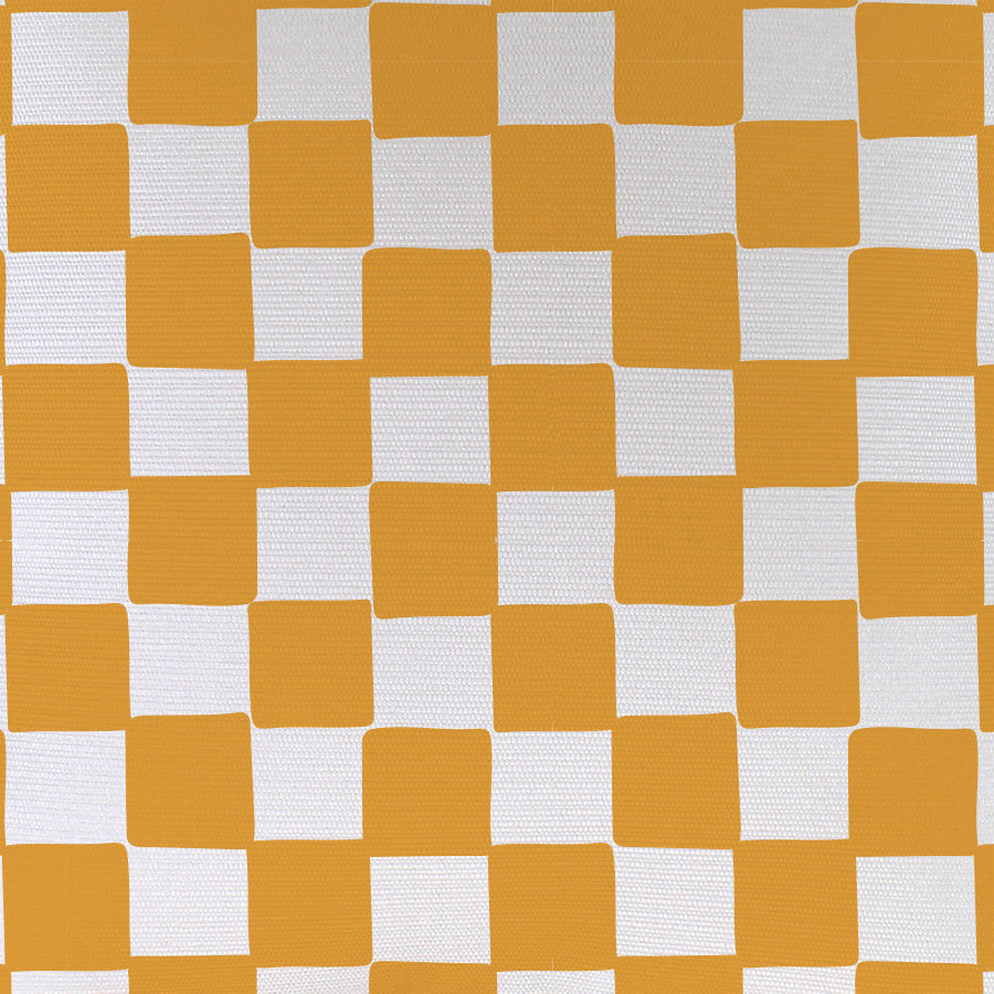 Cushion Cover-Coastal Fringe-Check Gold White-45cm x 45cm-1