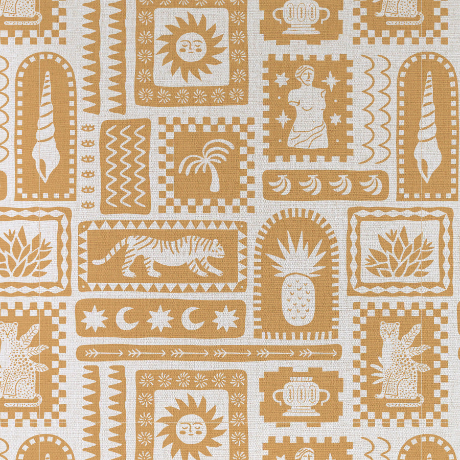 Cushion Cover-Coastal Fringe-Naxos Mustard-45cm x 45cm-2