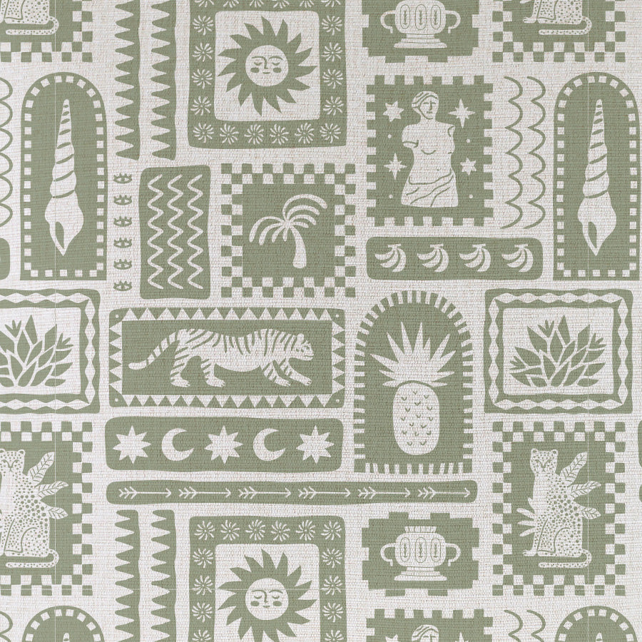 Cushion Cover-Coastal Fringe-Naxos Sage-60cm x 60cm-2