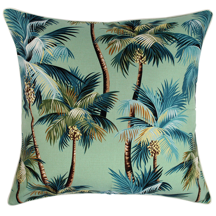 Cushion Cover-With Piping-Palm Trees Lagoon-60cm x 60cm-0