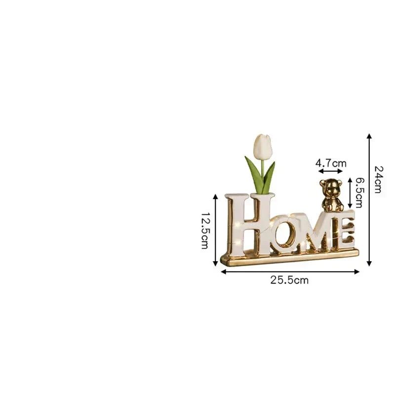 Creative Ceramic 3D Love Bear Ornament-2