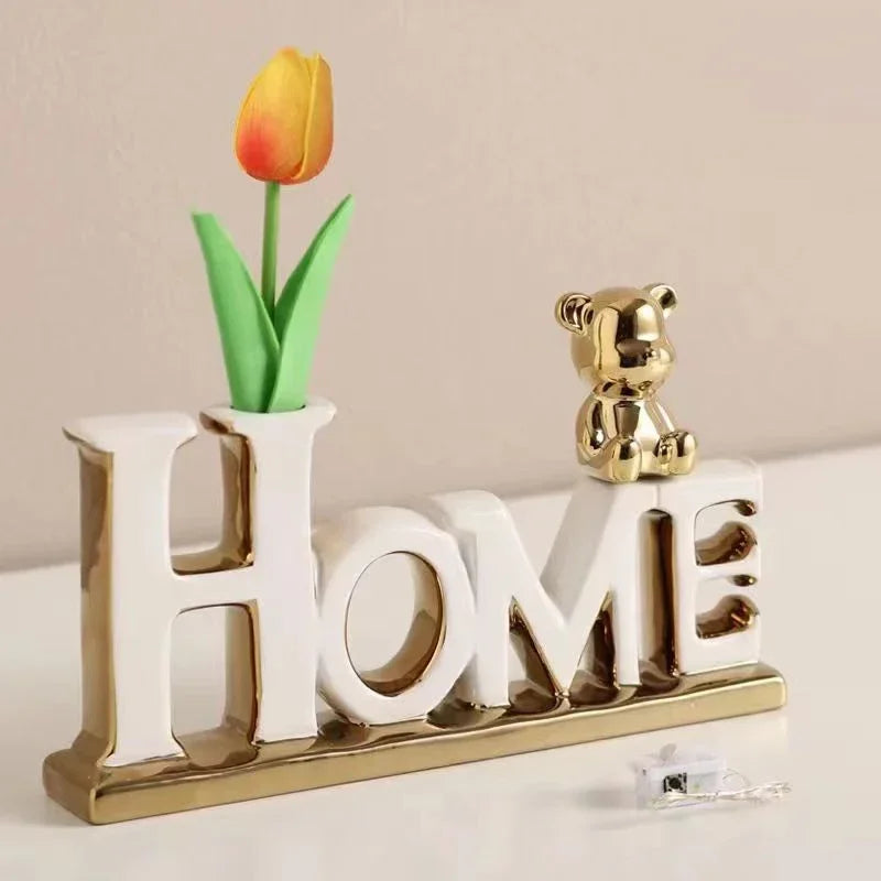 Creative Ceramic 3D Love Bear Ornament-1