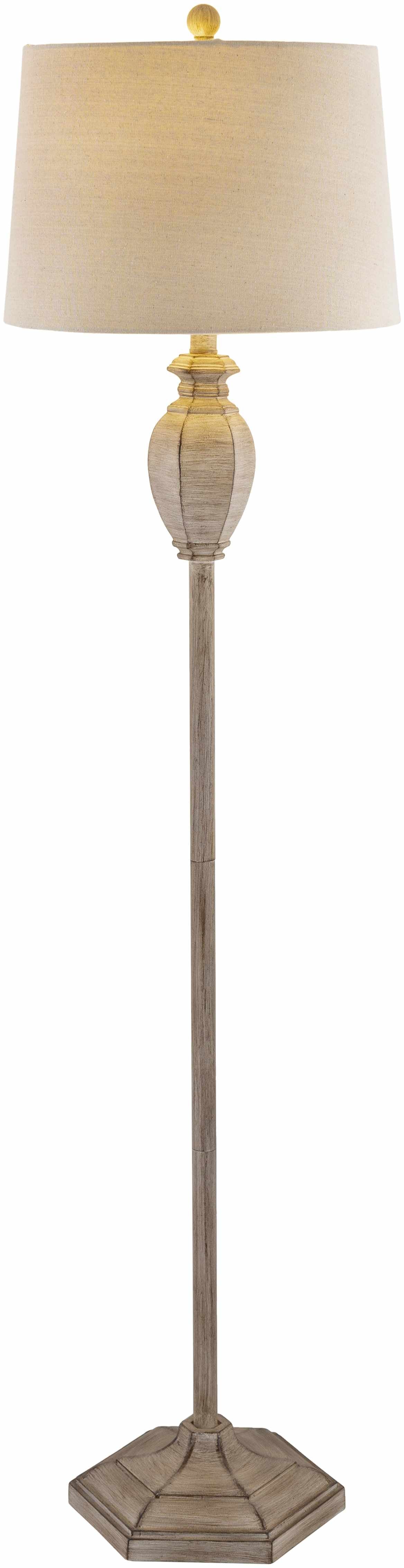 Esmeralda Resin Gray & Beige Floor Lamp-5