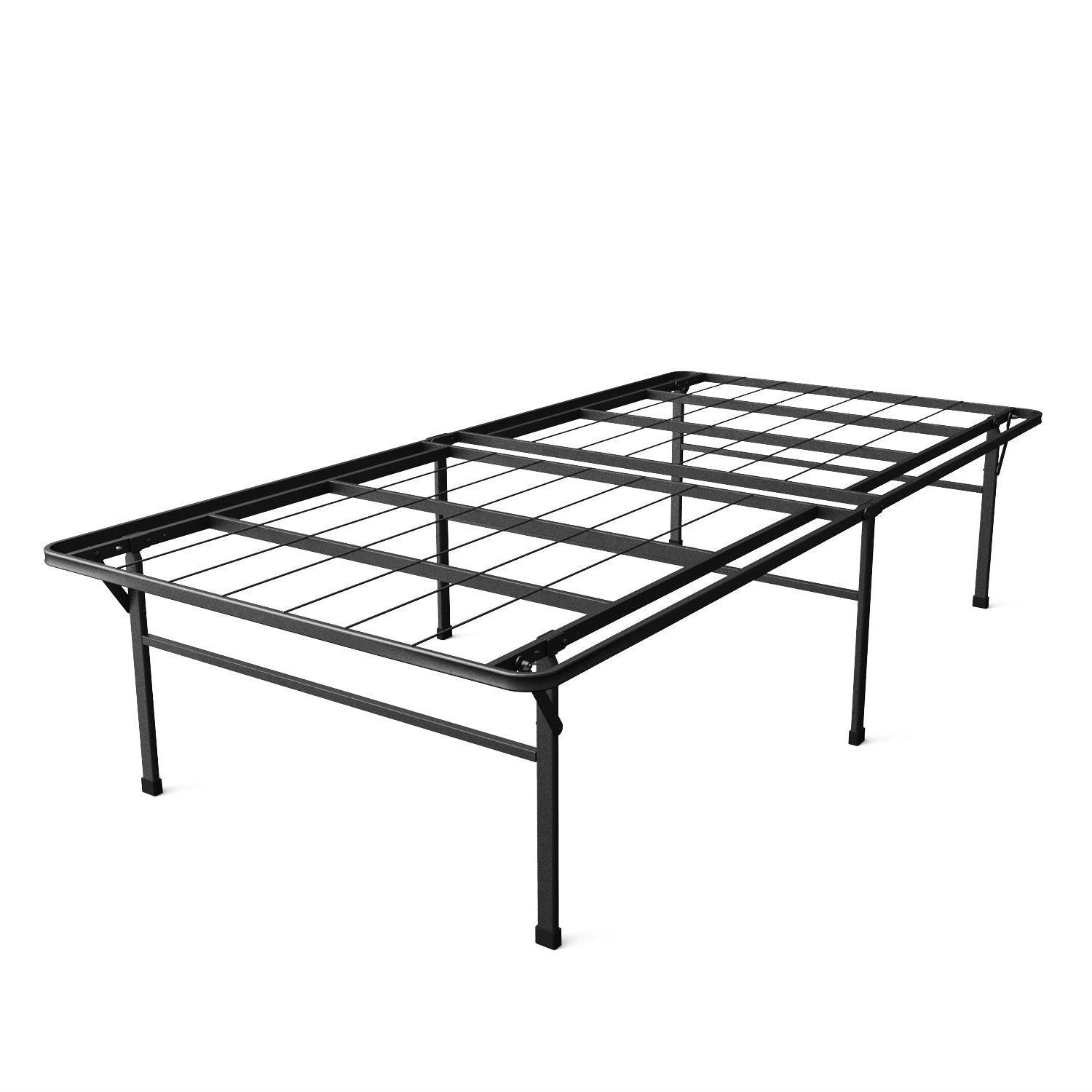 Twin XL Heavy Duty 18-inch High Rise Metal Platform Bed Frame - PRHOMZ