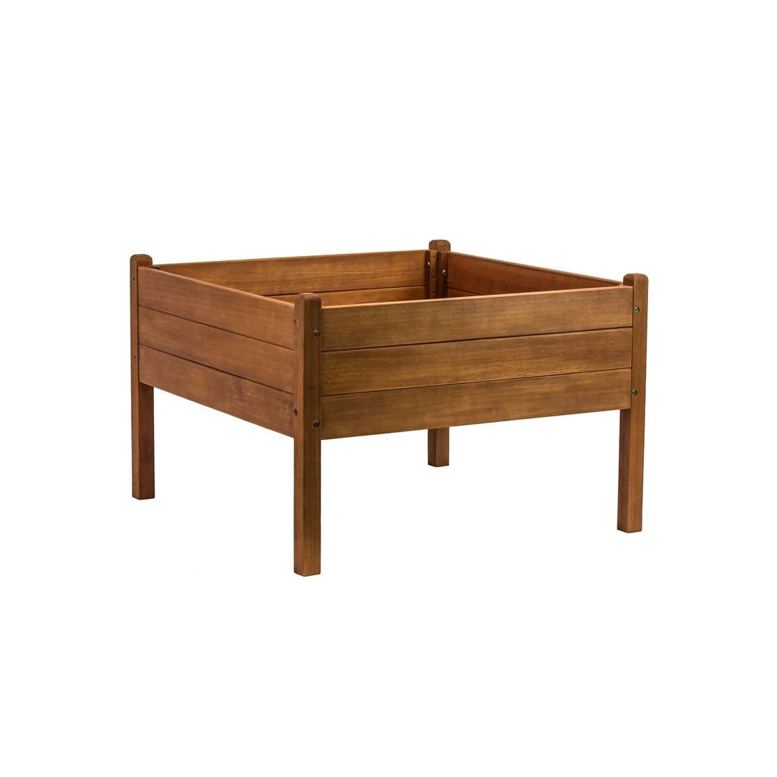 FarmHome 3ft x 3ft Raised Planter Solid Eucalyptus Garden Bed-0