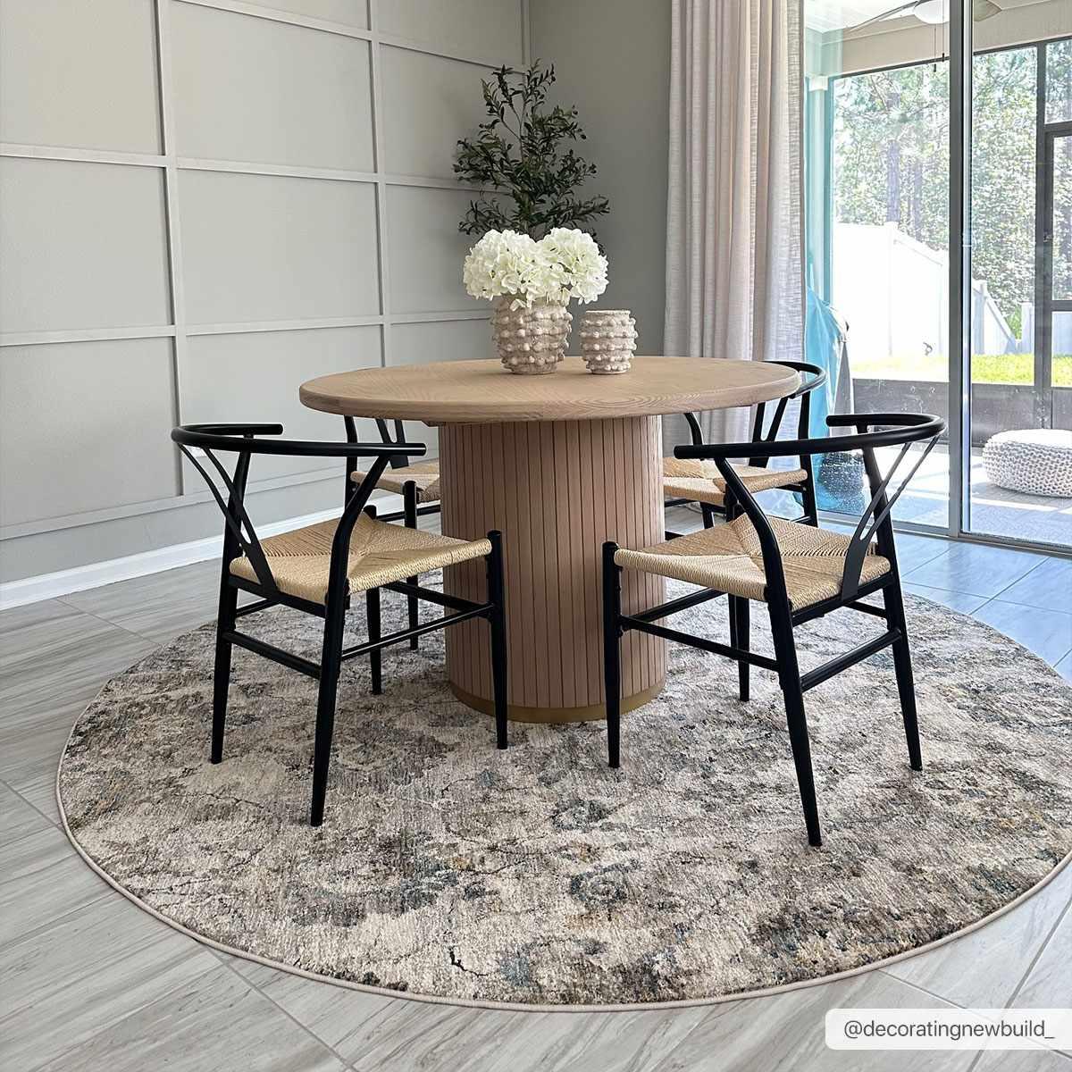 Morinville Teal Floral Rug - PRHOMZ