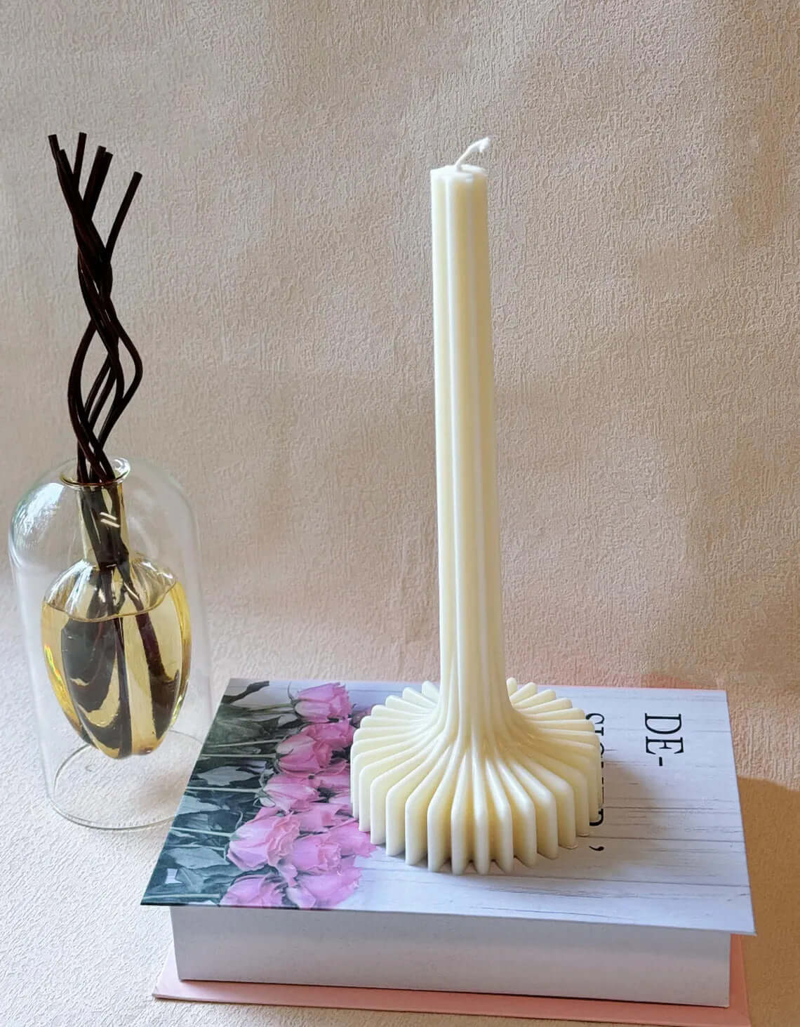 Lantern Pillar Candle | Sculptural Soy Wax