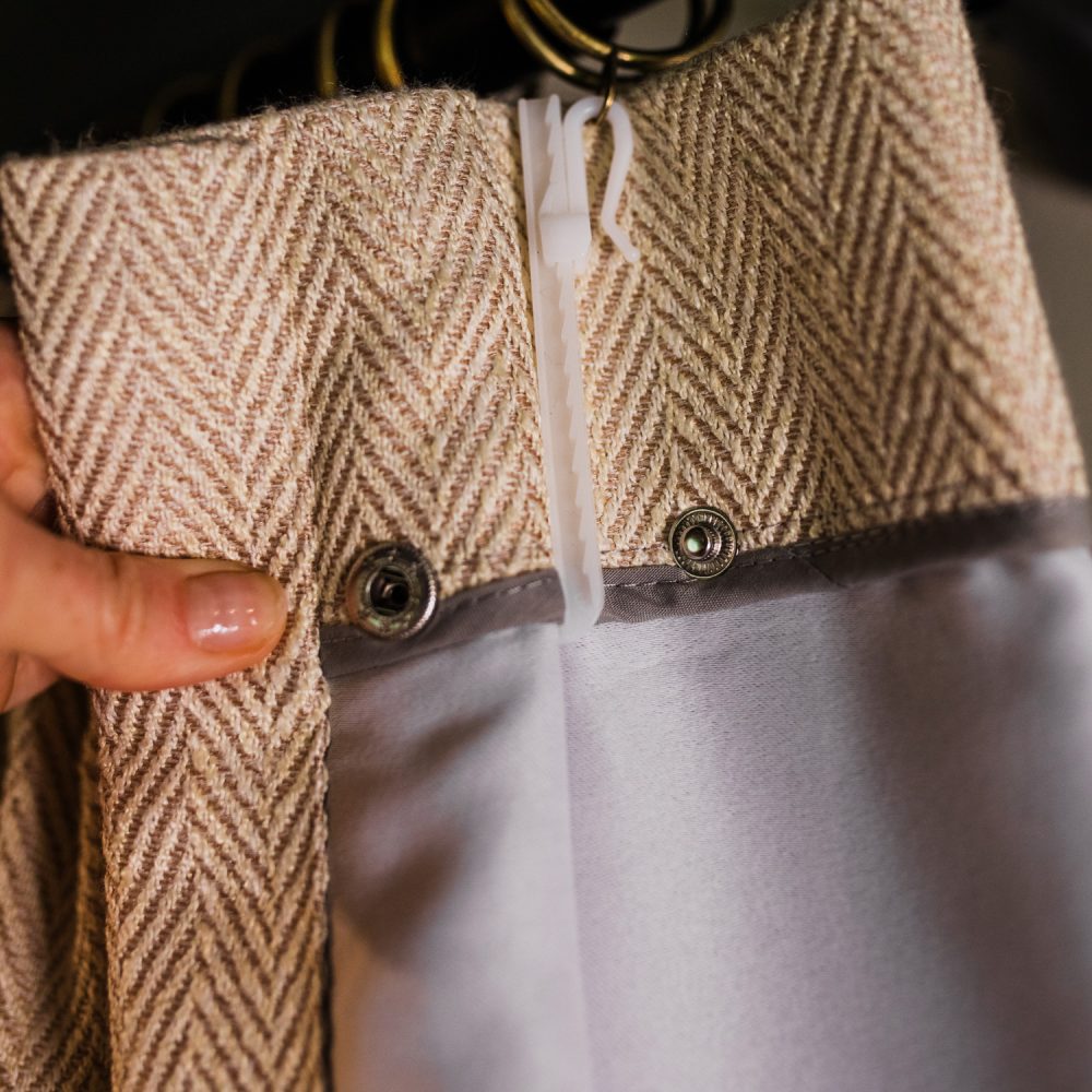 Eli Classic Herringbone Cotton Curtains