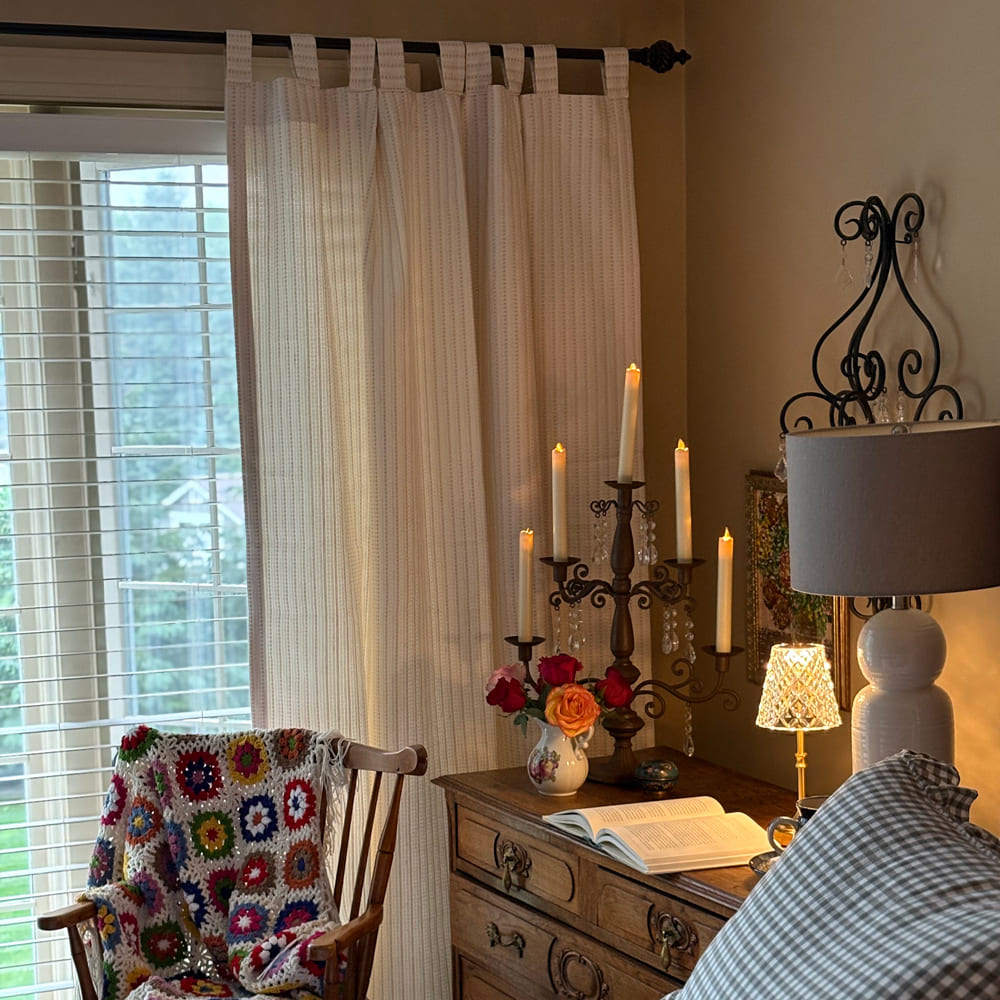 Elio Stripe Woven Textured Linen Curtains
