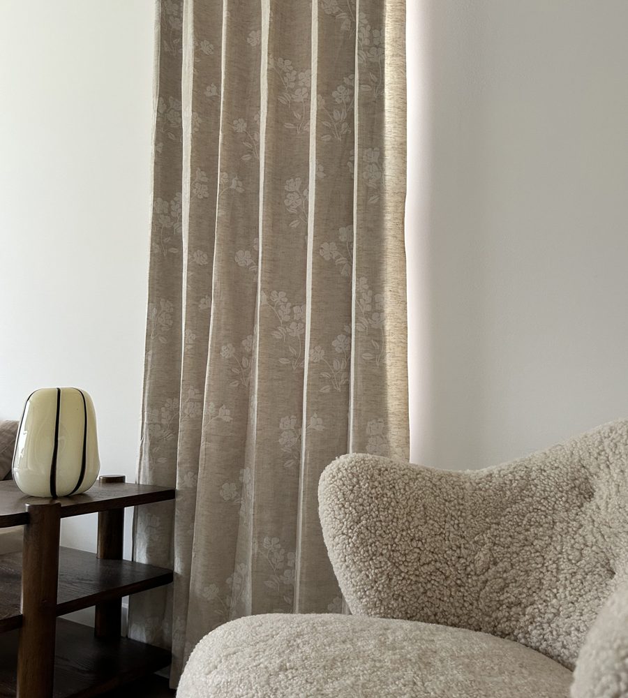 Erin Delicate Floral Linen Cotton Curtains