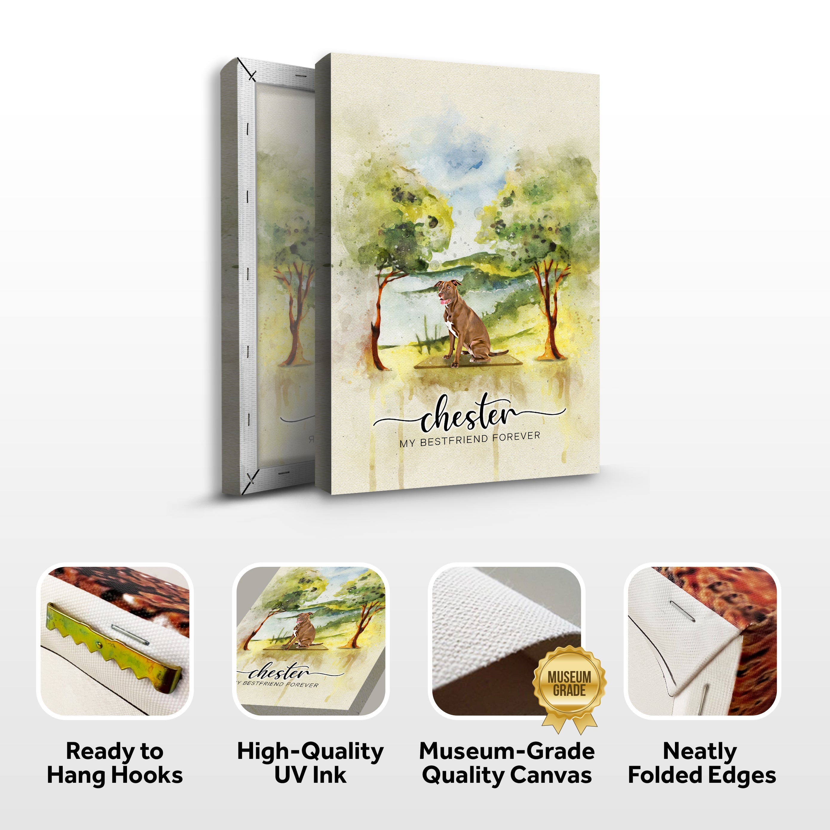 Pet Memorial Watercolor Sign My Bestfriend Forever