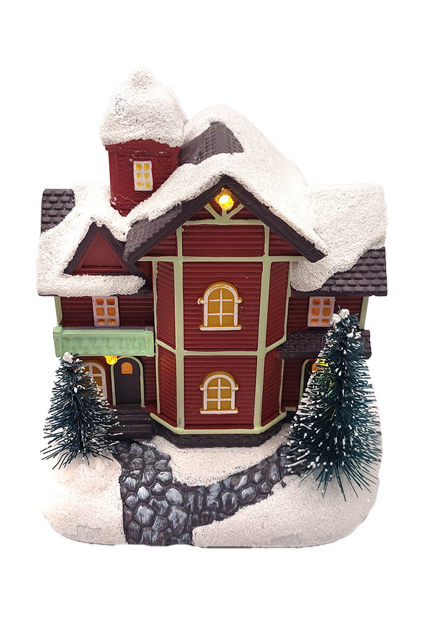 Christmas Village House with LED Lights F07M4-38-W221A-1