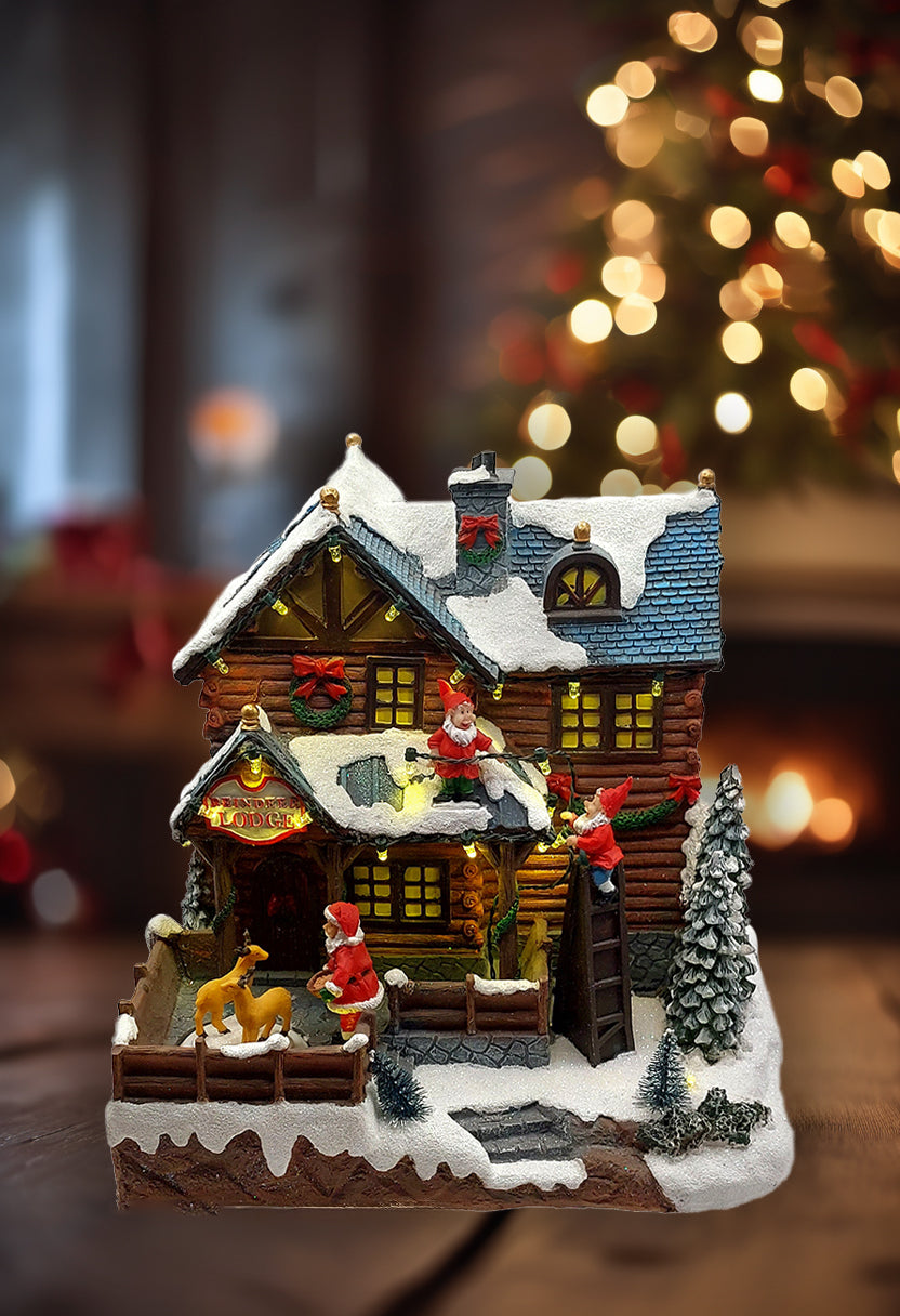 Santa's Lodge - Christmas Village Collection by Wizardi F07N5-15-0
