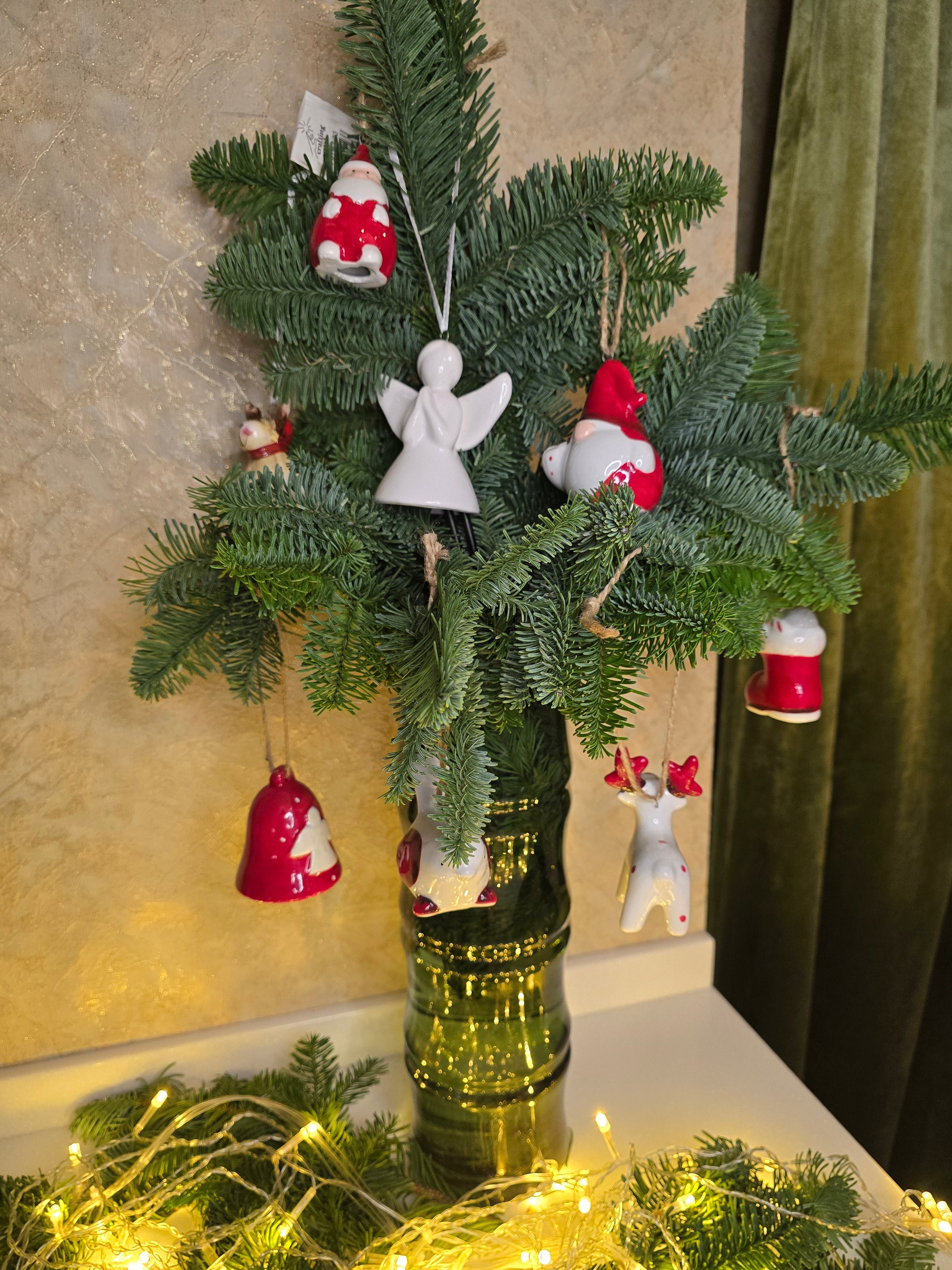 Christmas Ceramic Ornament - Christmas Boot by Wizardi F07N7-21-3