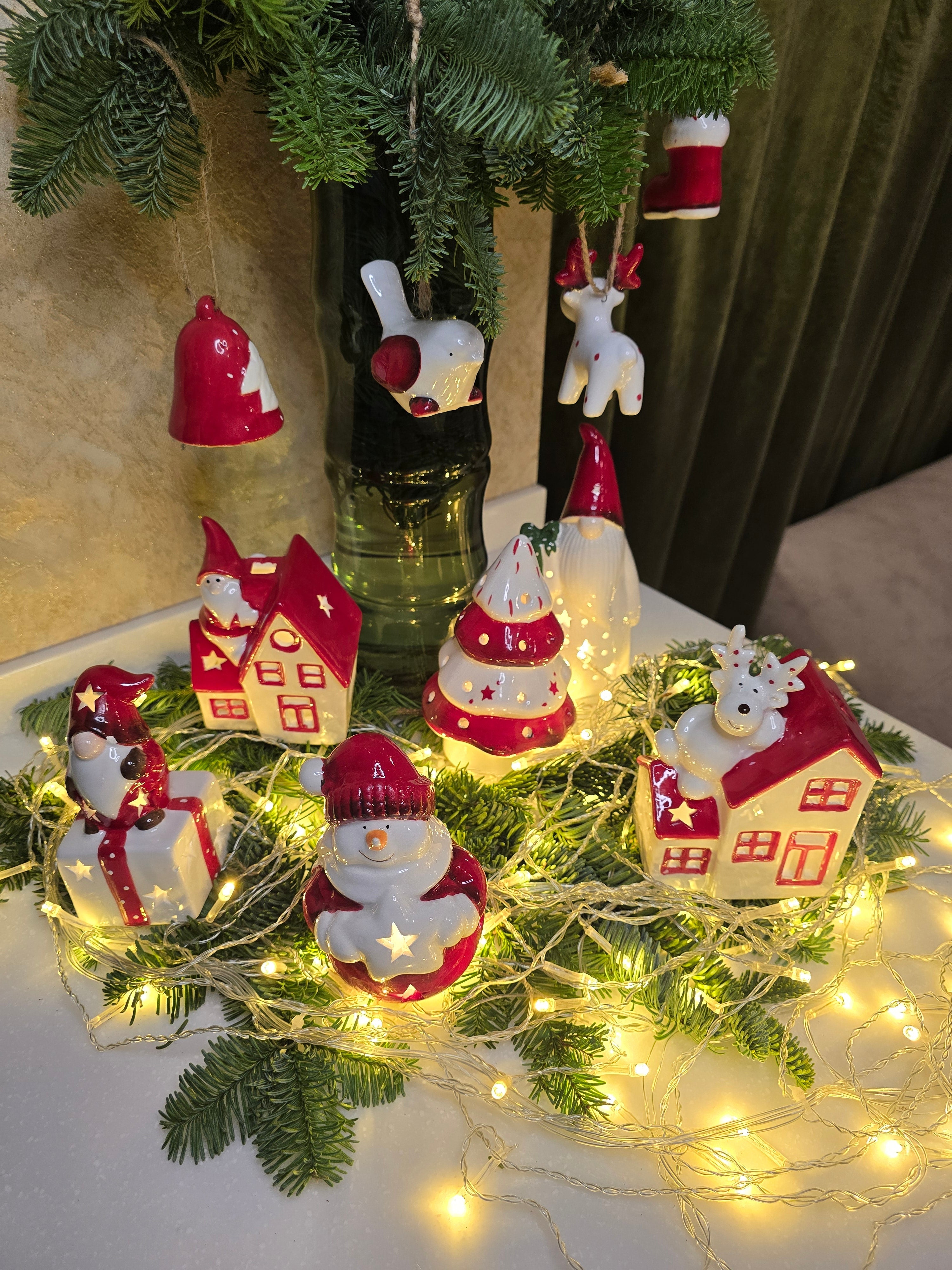 Christmas Ceramic Ornament - Christmas Boot by Wizardi F07N7-21-4