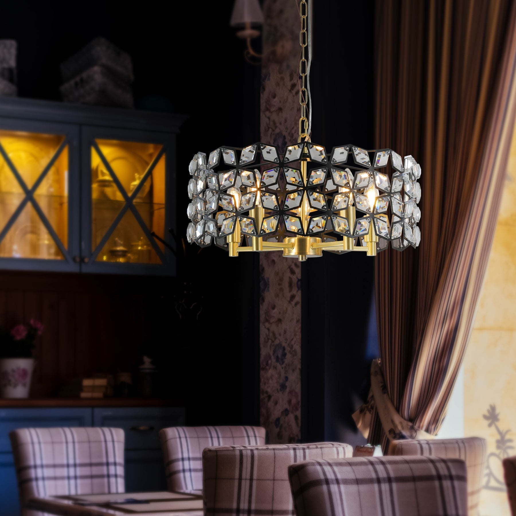 Modern Crystal Chandelier for Living-Room Round Cristal Lamp Luxury Home Decor Light Fixture