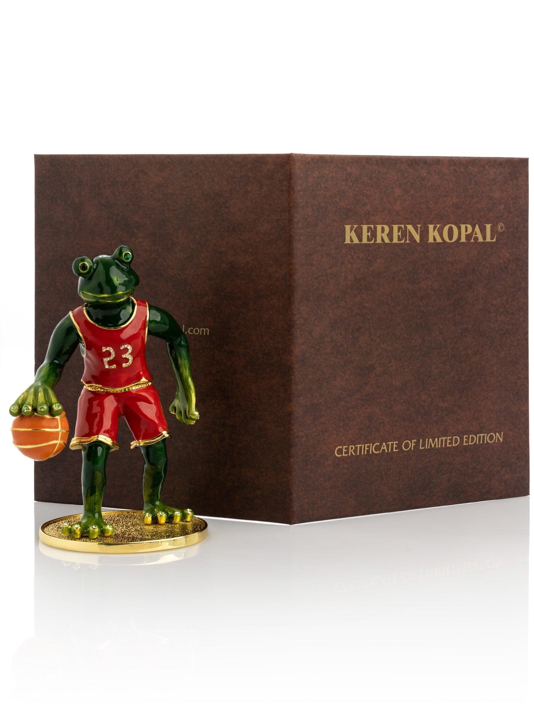 Frog Playing Basketball – Fun & Quirky Decor Piece - PRHOMZ