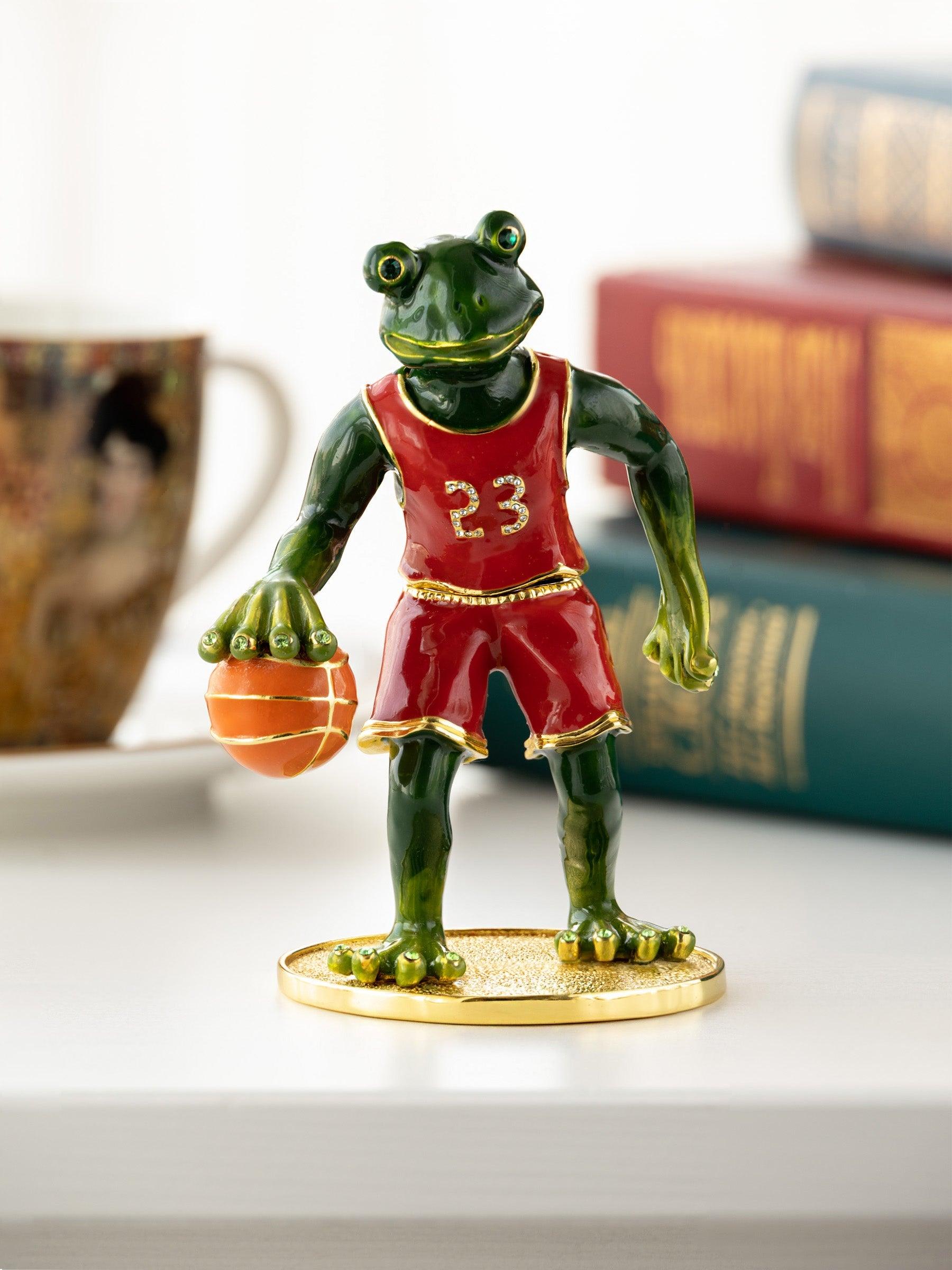 Frog Playing Basketball – Fun & Quirky Decor Piece - PRHOMZ