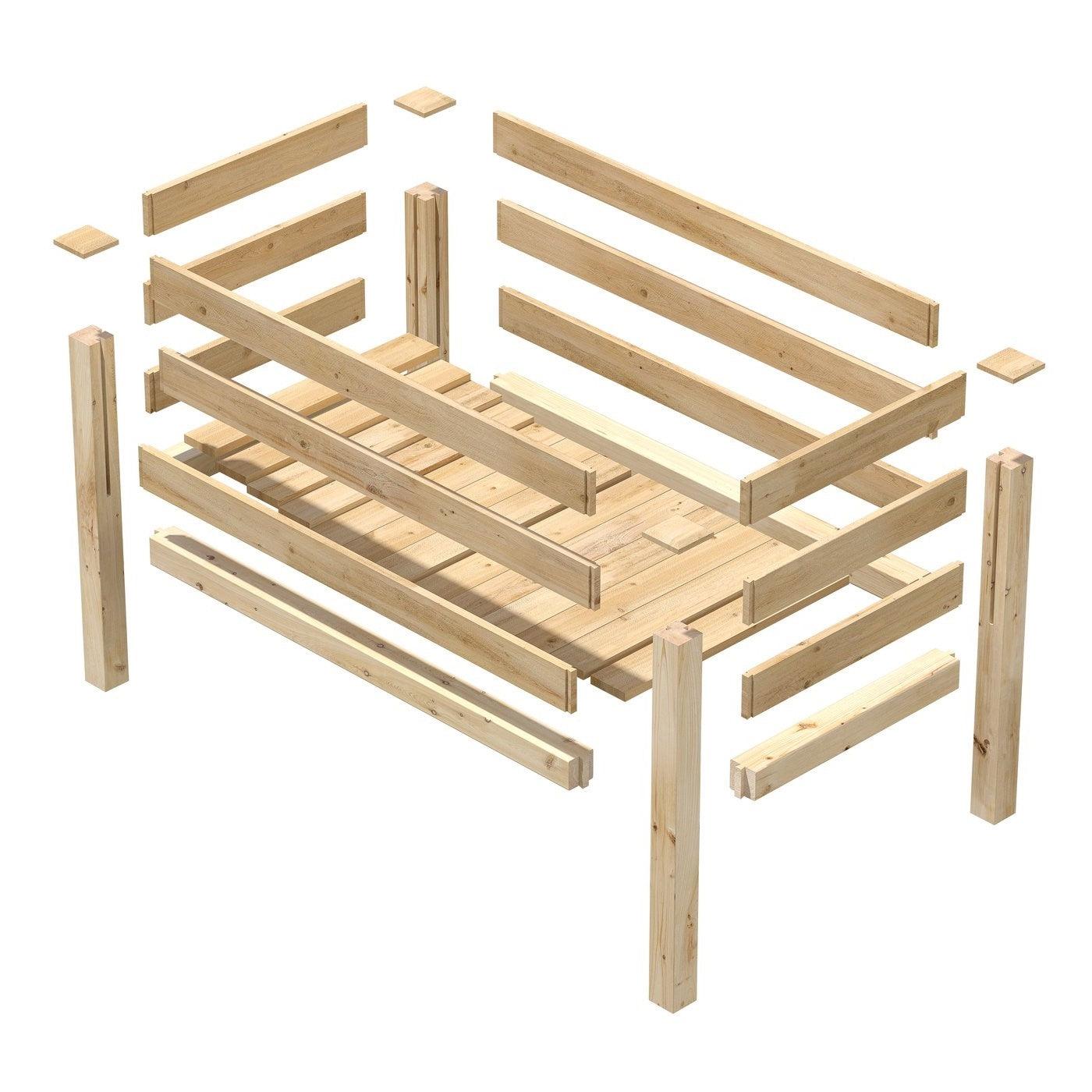 Farmhouse 24-in x 48-in x 31-in Cedar Elevated Victory Garden Bed - Made in USA - PRHOMZ