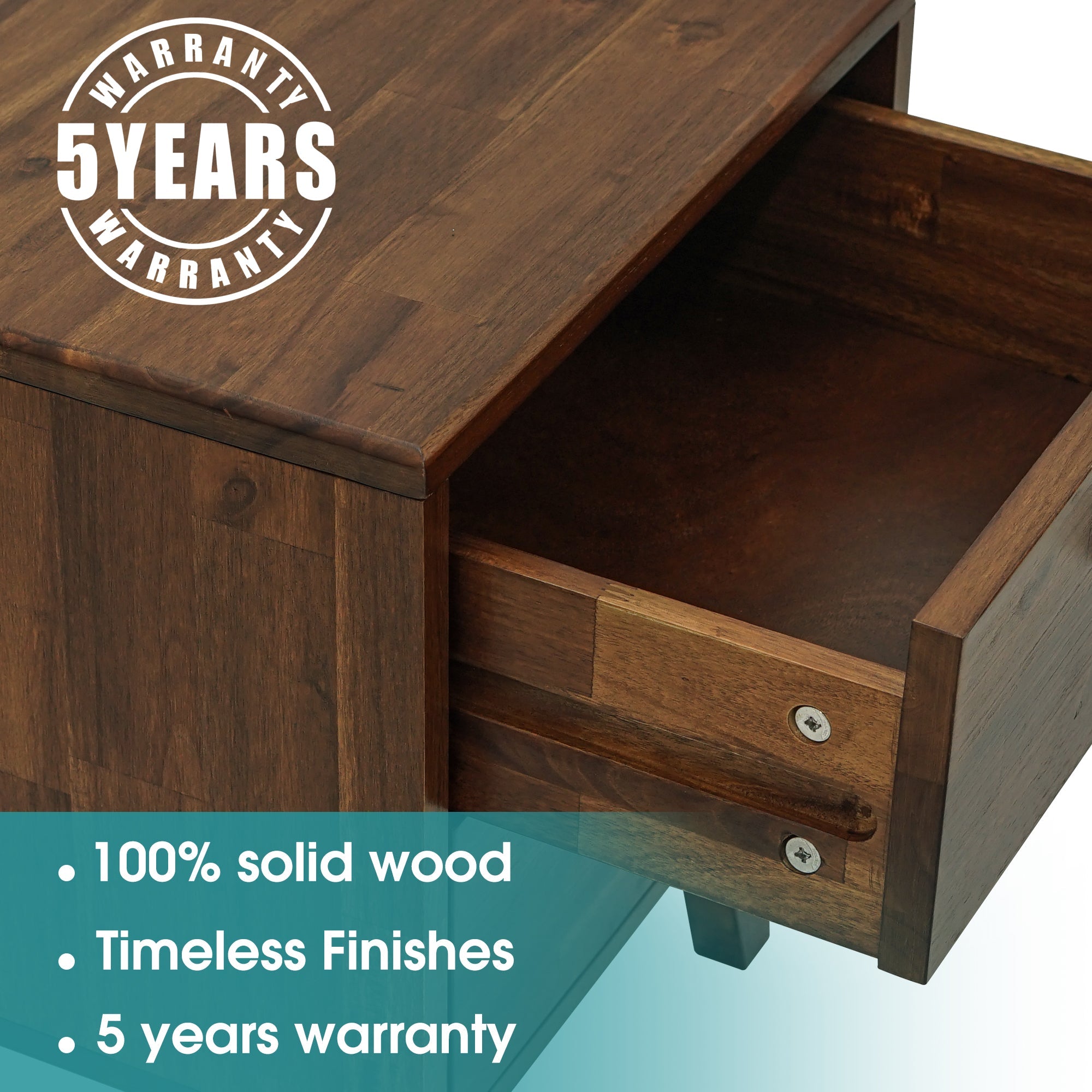 Silvia Solid Wood Nightstand