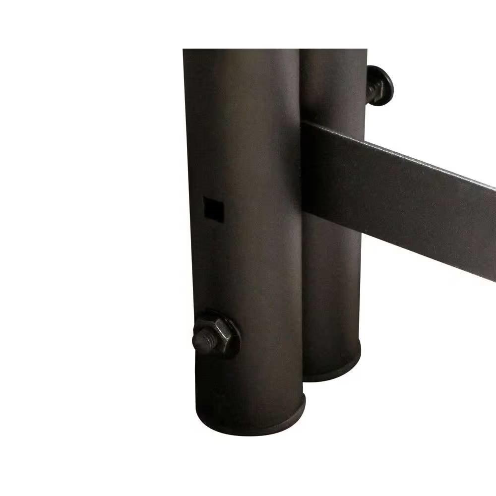 4-Ft Heavy Duty Steel Black Metal Firewood Rack - Easy to Assemble - PRHOMZ