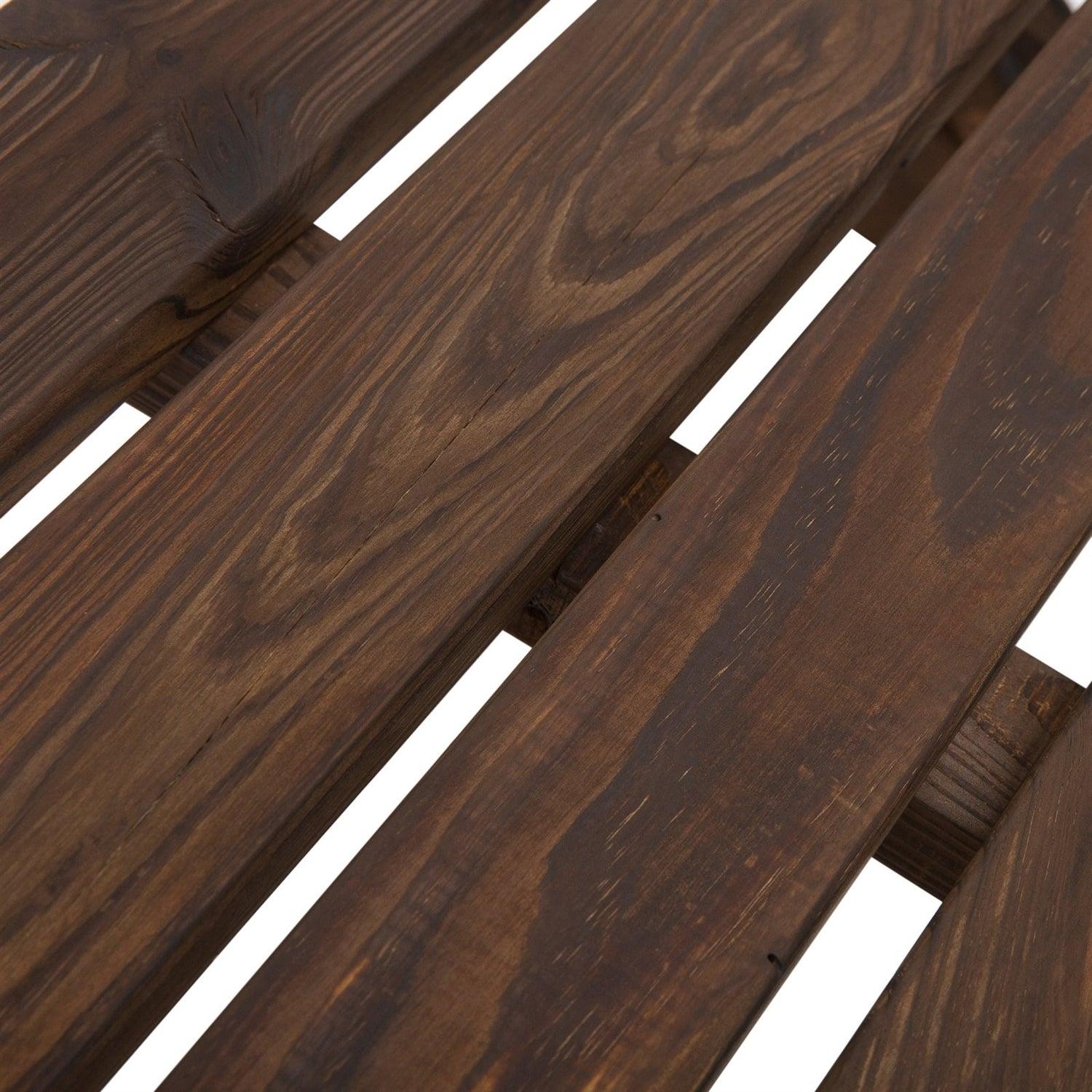 FarmHome Rustic Fir Wood Wheel Outdoor Garden Bench - PRHOMZ