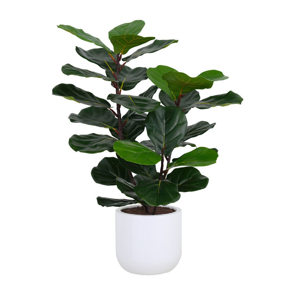 Faux Potted Fiddle Leaf Fig Tree, 3ft-0