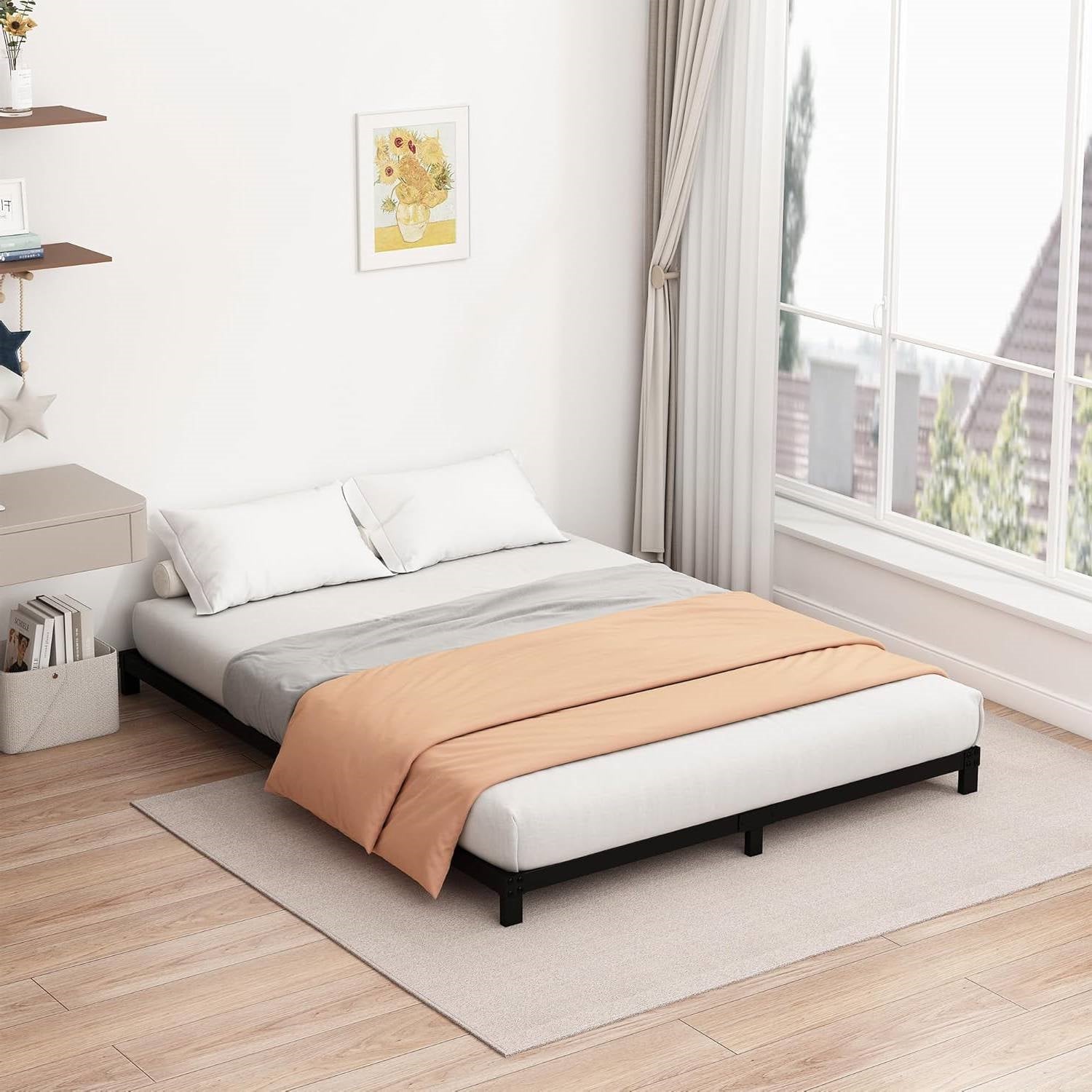 Full size 5-inch Heavy Duty Metal Bed Frame with 3,000 lb. Weight Capacity-0